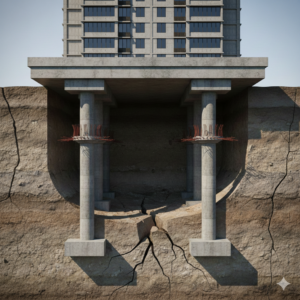 🌋 内陸型地震の垂直動リスク：大規模建築物の基礎・杭頭部が受ける「突き上げ」に対する評価と対策