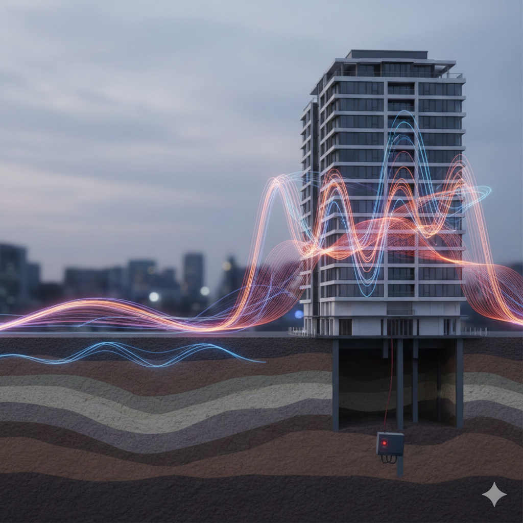 🌊 地盤の固有周期と建物の共振：常時微動計測による、最も安価で精度の高い「揺れやすさ」の判定