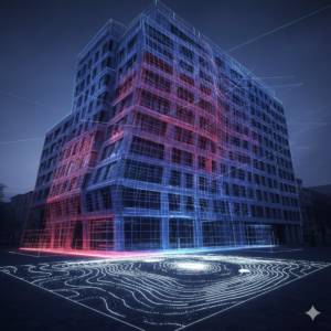 🌐 3Dレーザースキャニングによる精密診断：目視では困難な「建物の傾き・歪み」をミリ単位で可視化