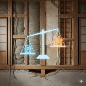 🏗️ 2026年省エネ義務化と耐震性の両立：断熱改修時に見落としがちな構造壁のバランス問題