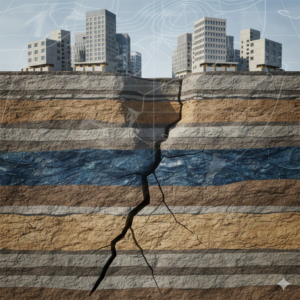 🕵️ 活断層地図に載らない「隠れた断層」の脅威：想定外の直下型地震に対する建物の安全率