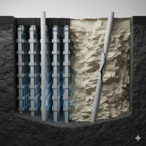 🌍 【地震】地盤の「液状化」が引き起こす不等沈下：杭基礎が折れるリスクを最小化する地盤改良技術